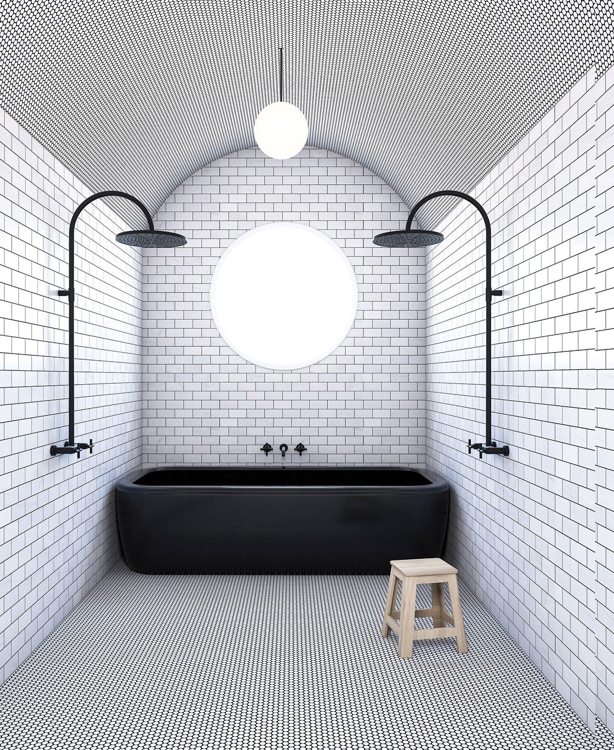 PAS 26-1 Dolomite Honed Marble Waterjet Mosaic