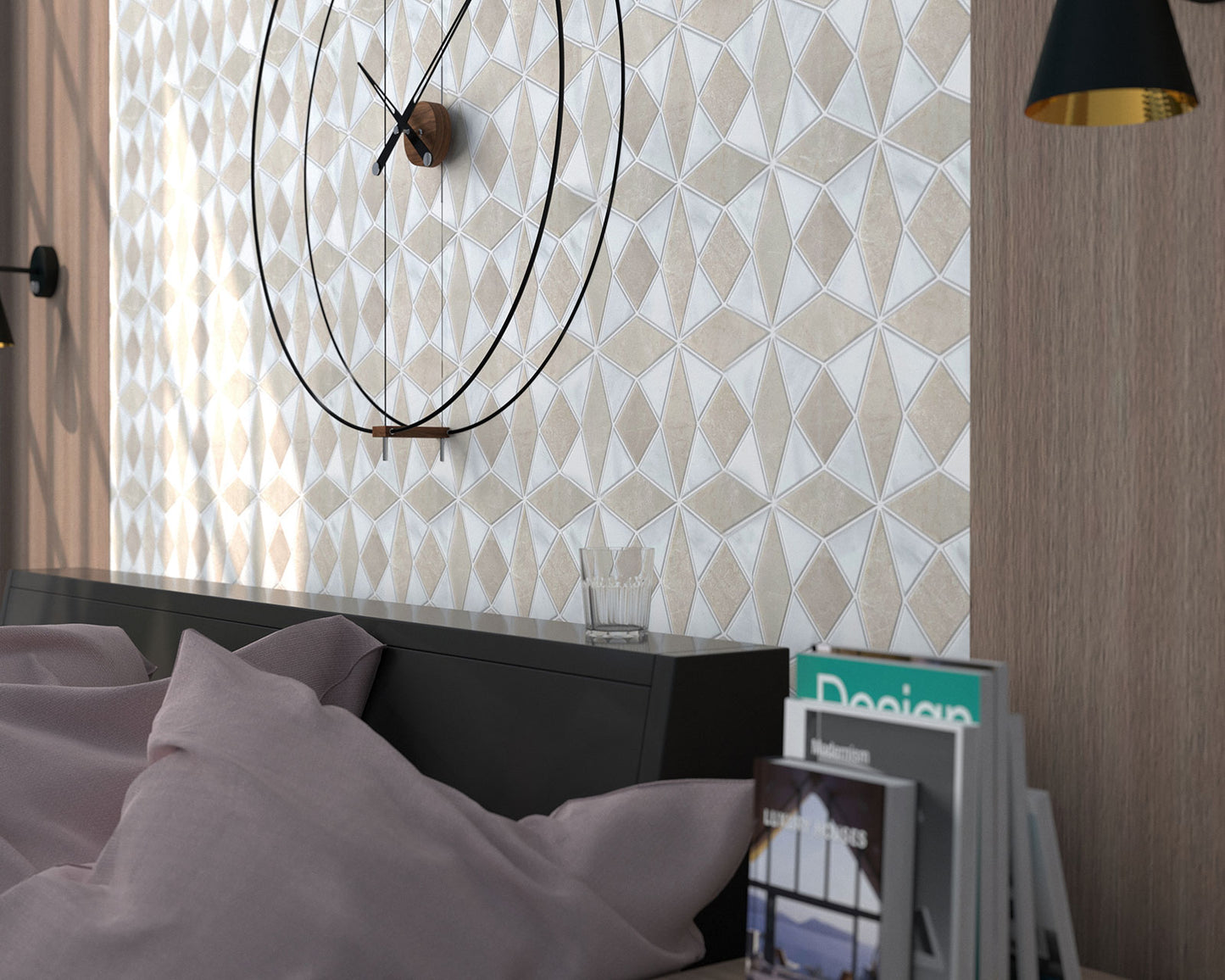PAS 04-3 Dolomite, Beige Honed Marble Waterjet Mosaic