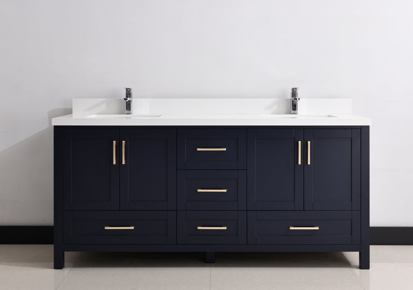 Serenity 72" Solid Wood Classic Bathroom Vanity