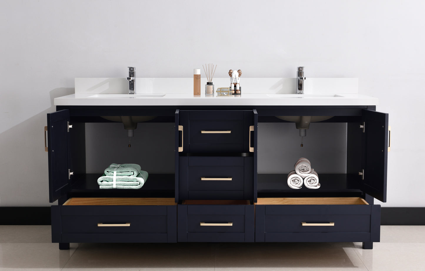 Serenity 72" Solid Wood Classic Bathroom Vanity