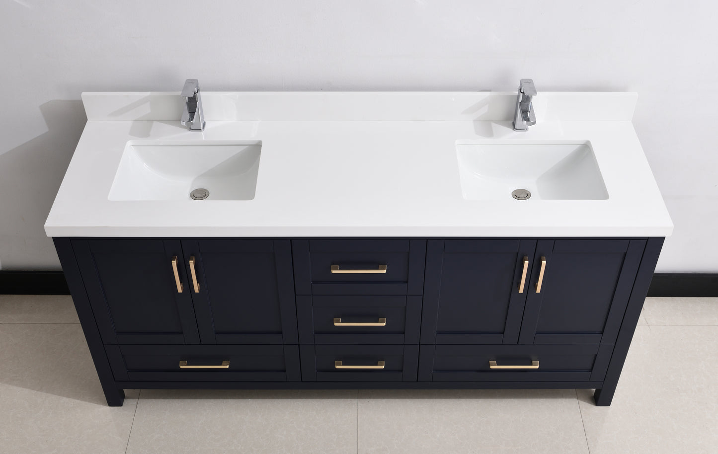 Serenity 72" Solid Wood Classic Bathroom Vanity