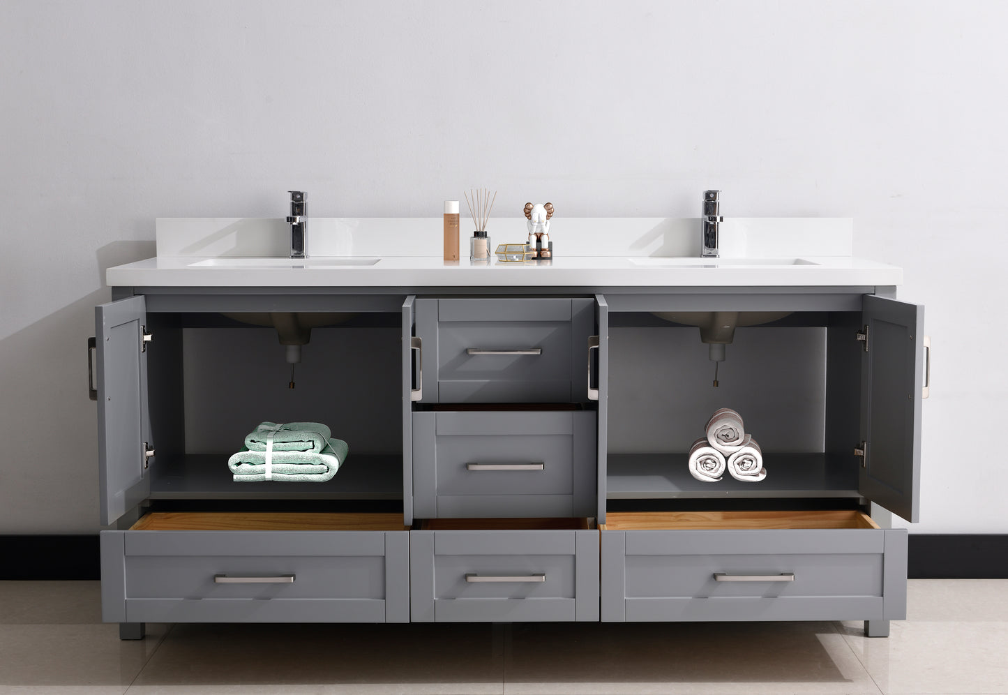 Serenity 72" Solid Wood Classic Bathroom Vanity