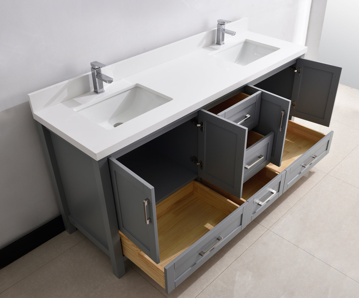 Serenity 72" Solid Wood Classic Bathroom Vanity
