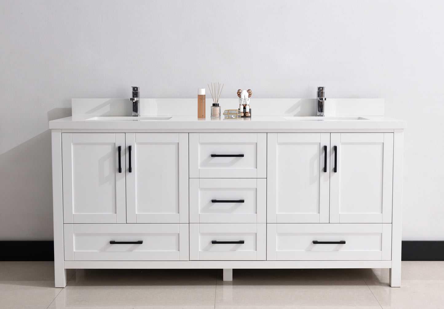 Serenity 72" Solid Wood Classic Bathroom Vanity