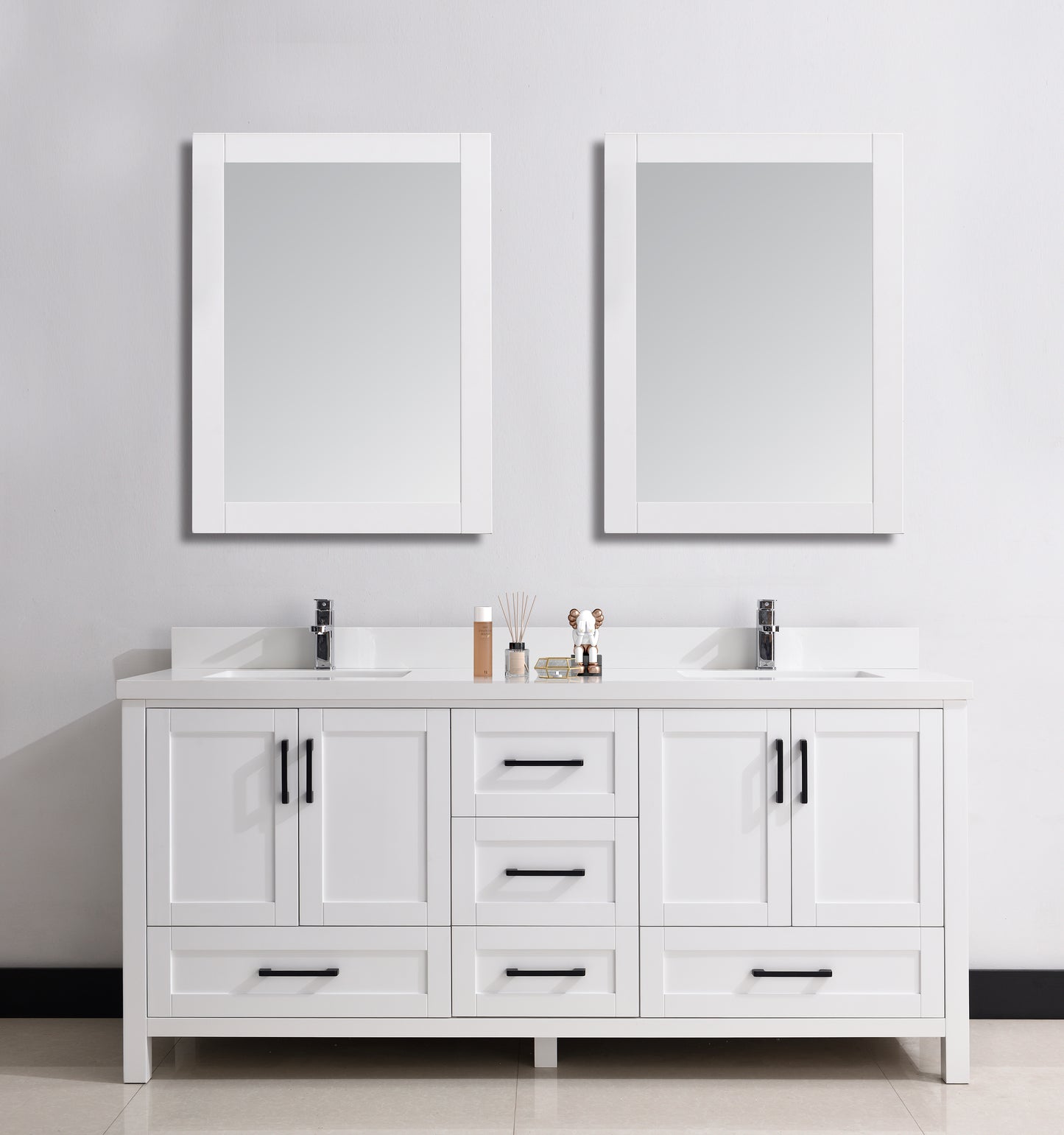 Serenity 72" Solid Wood Classic Bathroom Vanity