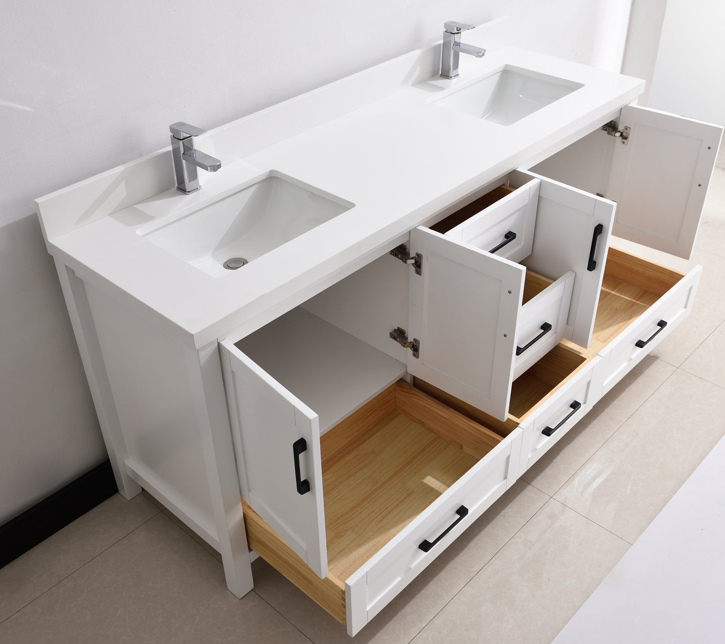 Serenity 72" Solid Wood Classic Bathroom Vanity