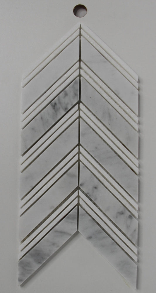 Chevron Bianco Carrara