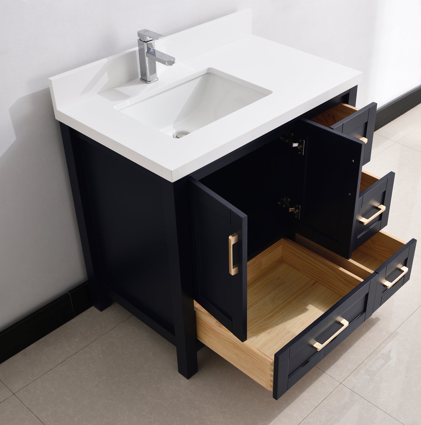 Serenity 36" Solid Wood Classic Bathroom Vanity