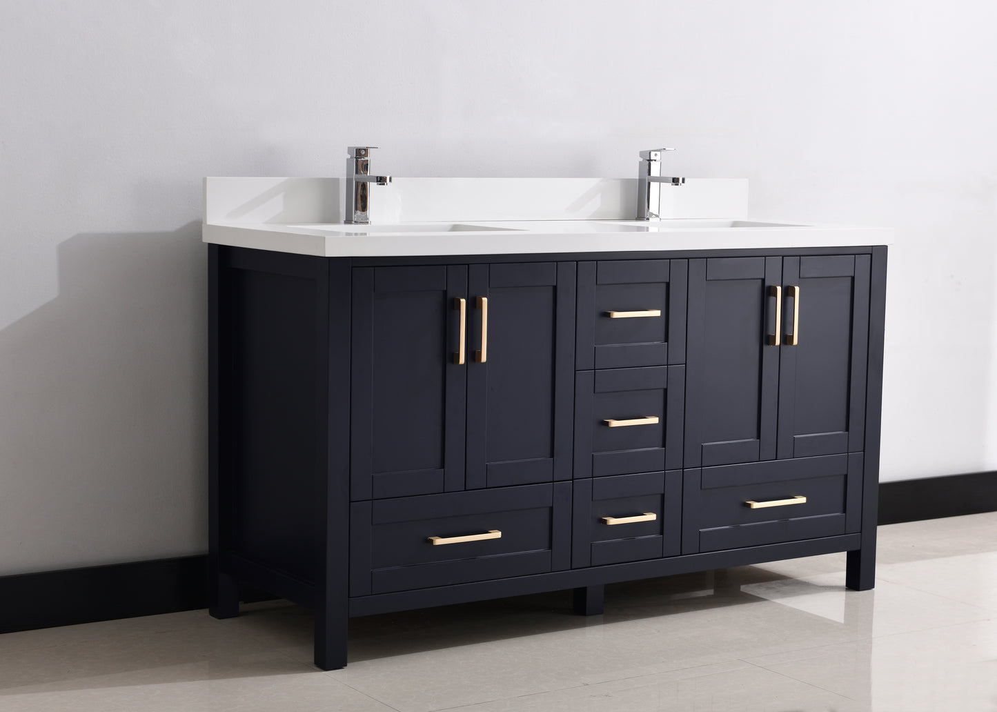 Serenity 60" Solid Wood Classic Bathroom Vanity