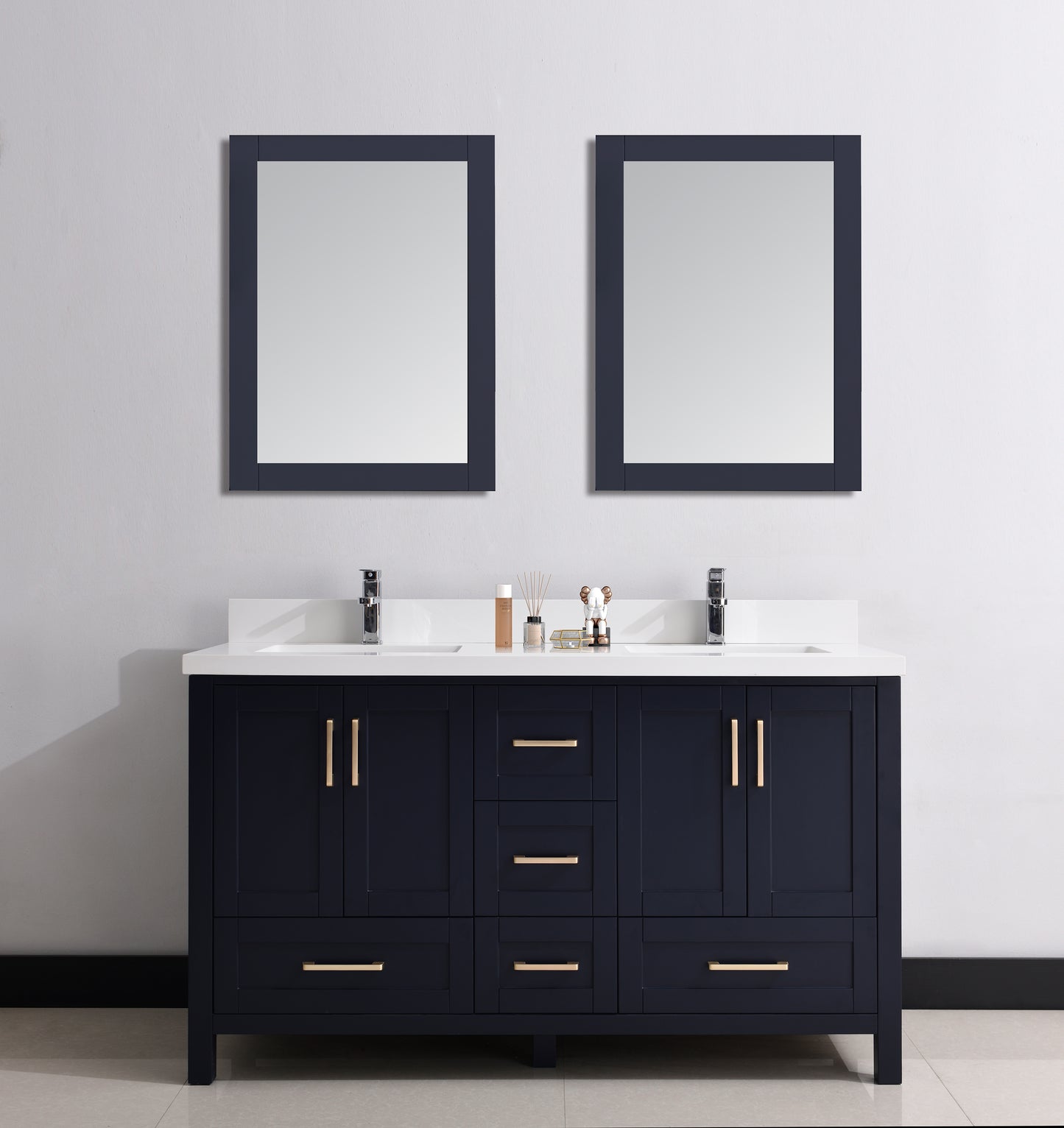 Serenity 60" Solid Wood Classic Bathroom Vanity