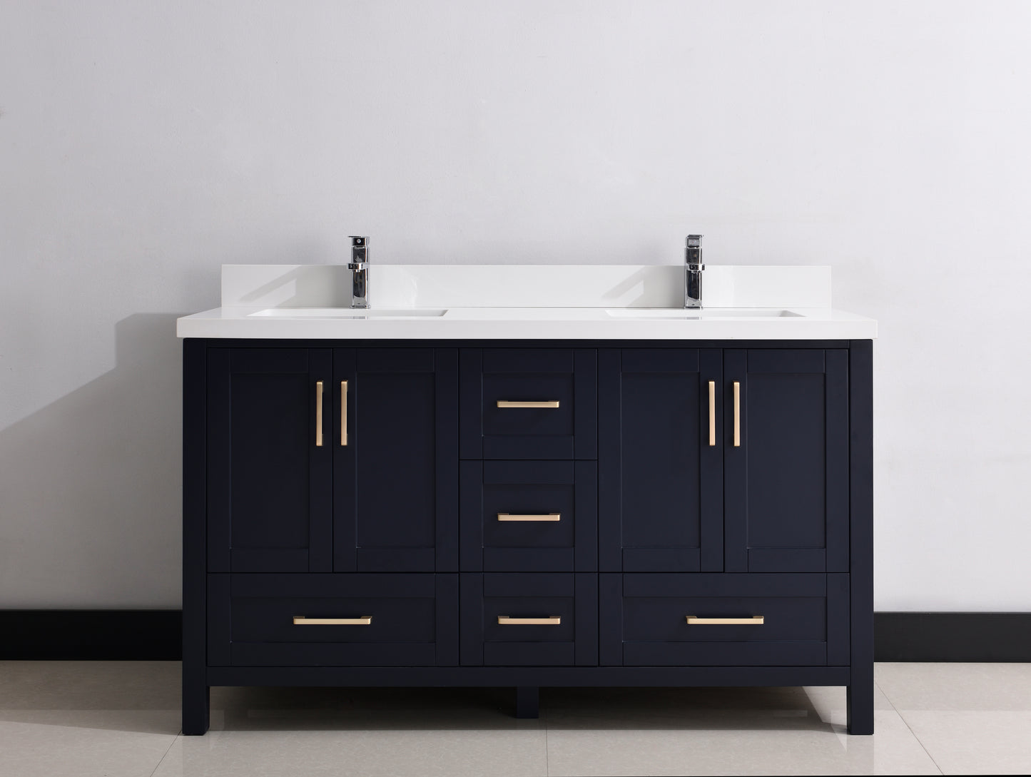 Serenity 60" Solid Wood Classic Bathroom Vanity