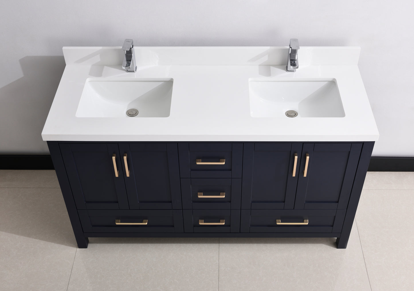 Serenity 60" Solid Wood Classic Bathroom Vanity