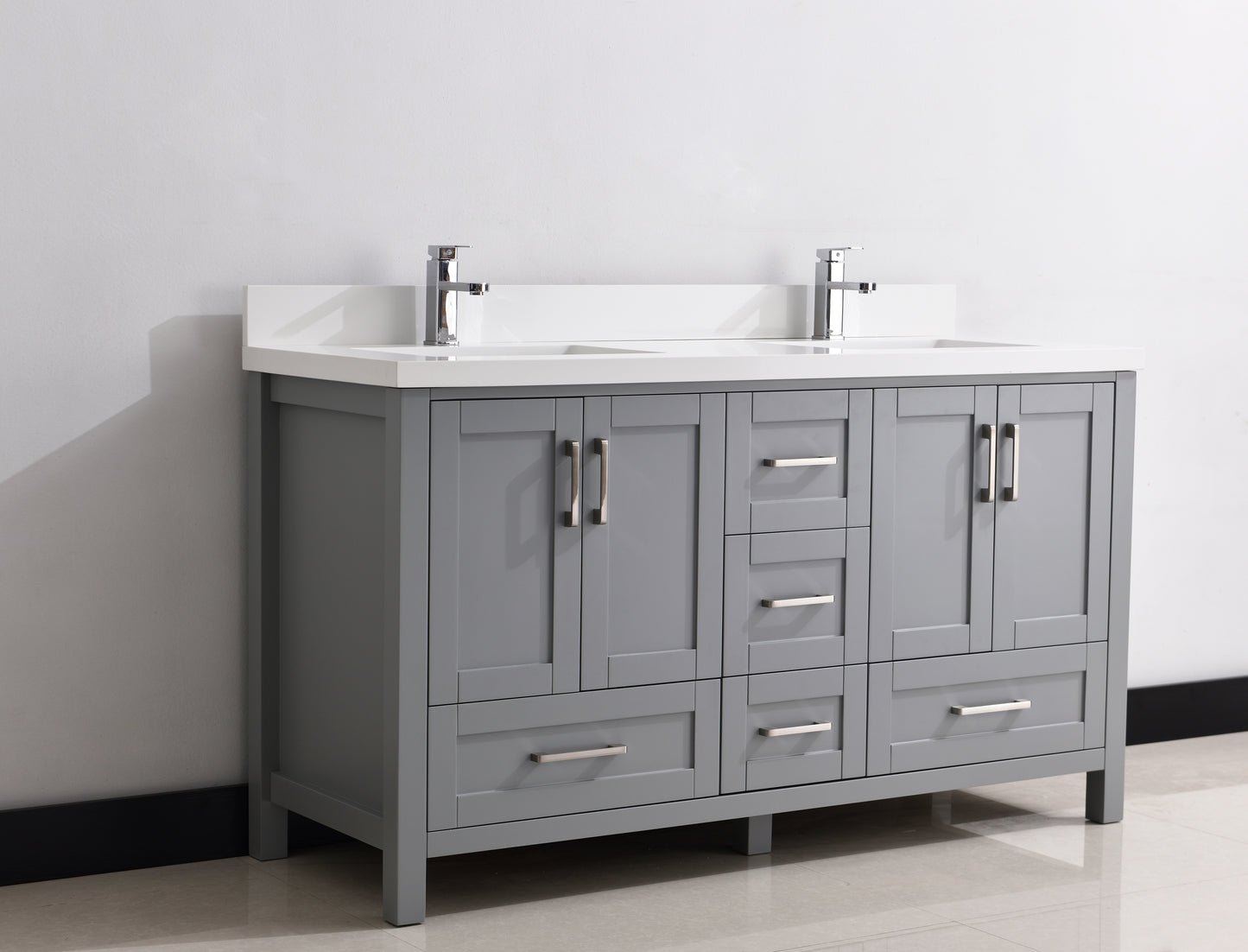 Serenity 60" Solid Wood Classic Bathroom Vanity