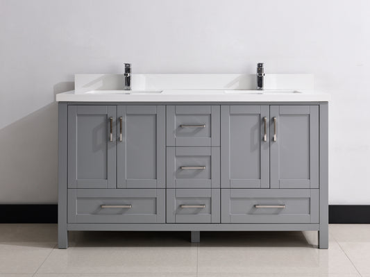 Serenity 60" Solid Wood Classic Bathroom Vanity