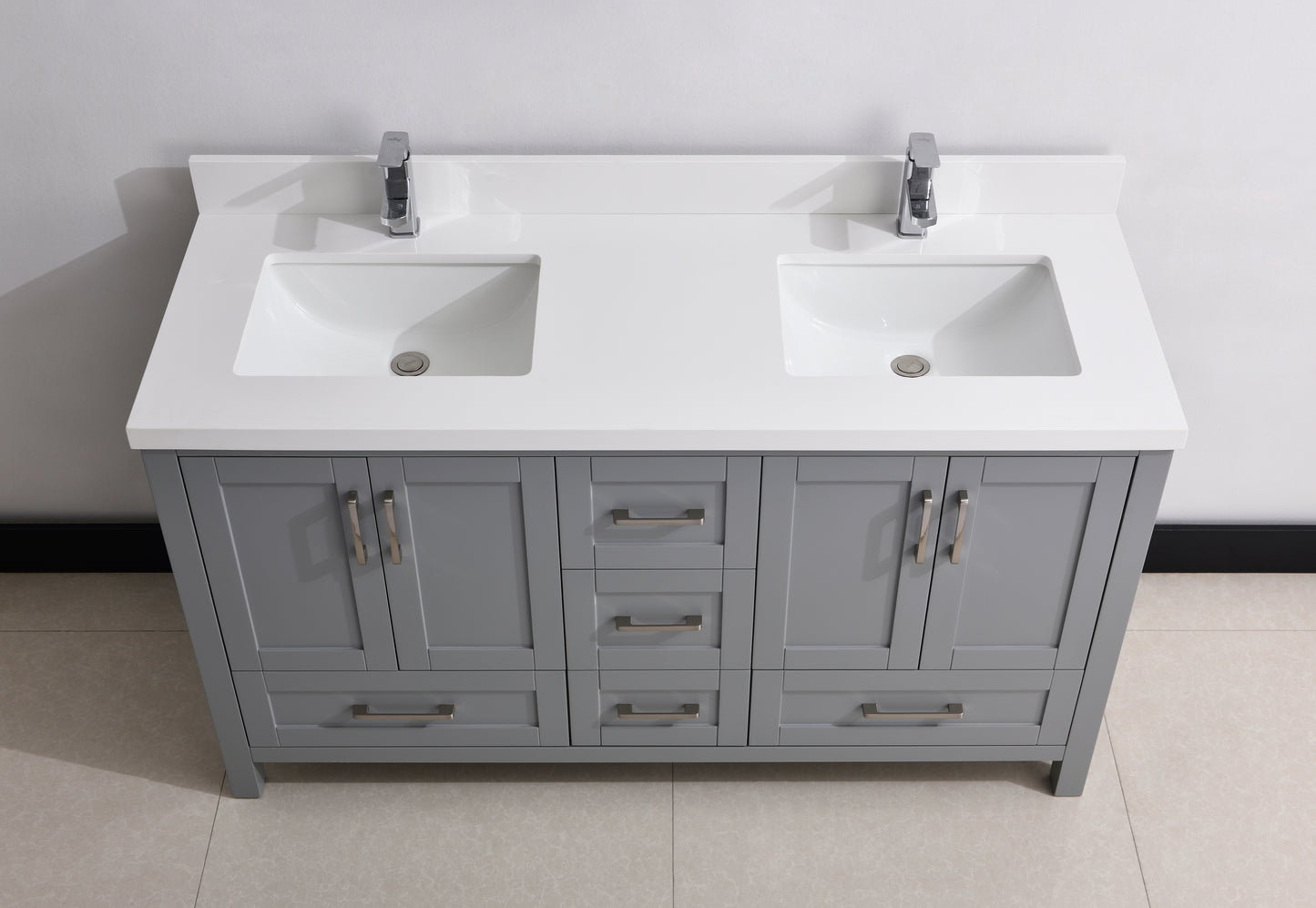 Serenity 60" Solid Wood Classic Bathroom Vanity