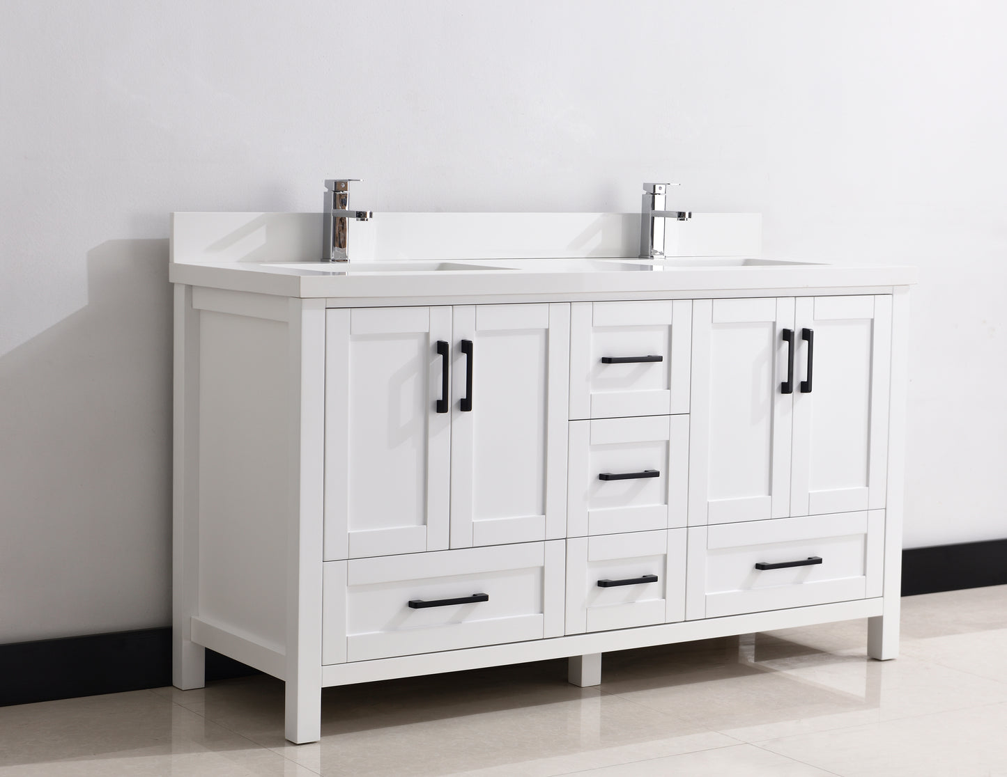 Serenity 60" Solid Wood Classic Bathroom Vanity