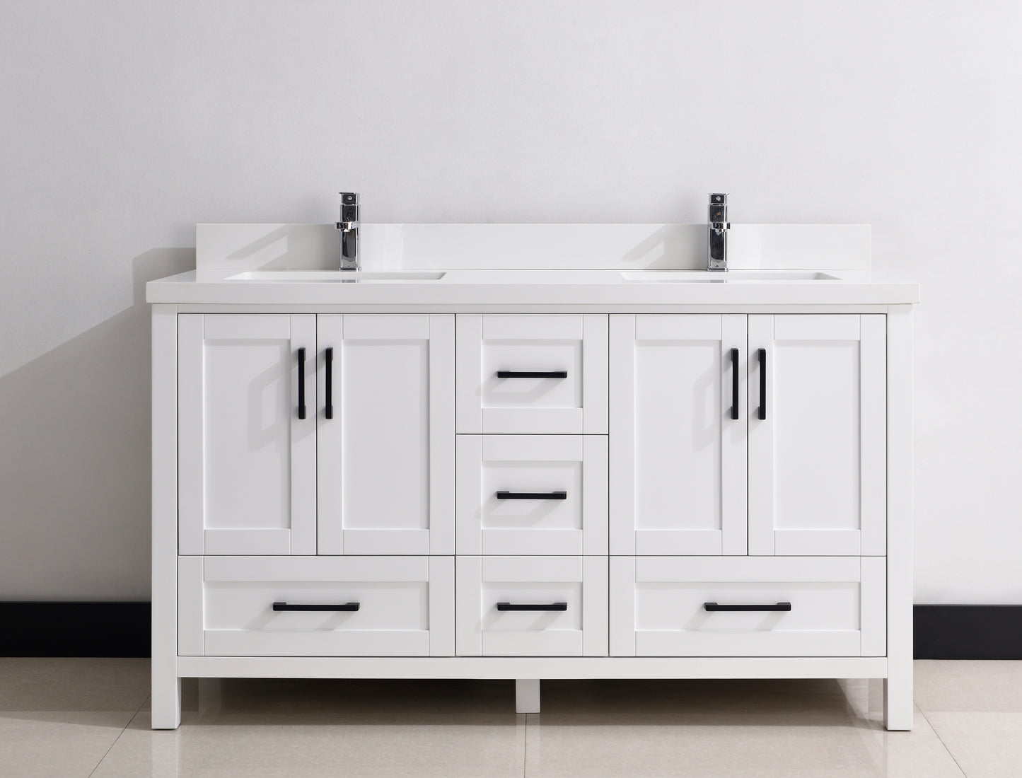 Serenity 60" Solid Wood Classic Bathroom Vanity