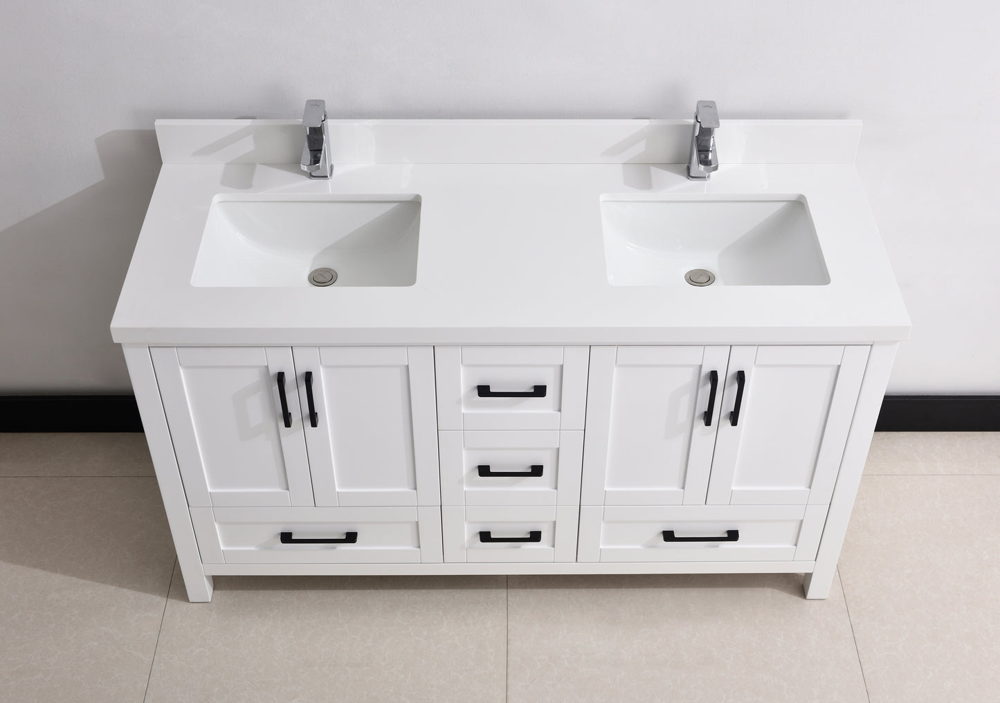 Serenity 60" Solid Wood Classic Bathroom Vanity